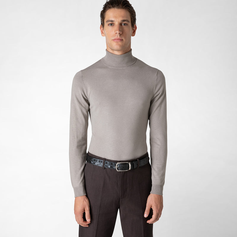 Serapian Belt in mosaico black Grande vendita