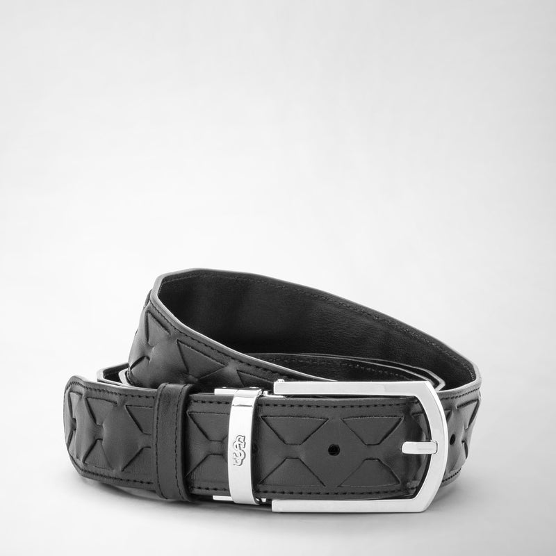 Serapian Belt in mosaico black Grande vendita