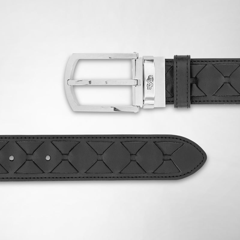 Serapian Belt in mosaico black Grande vendita