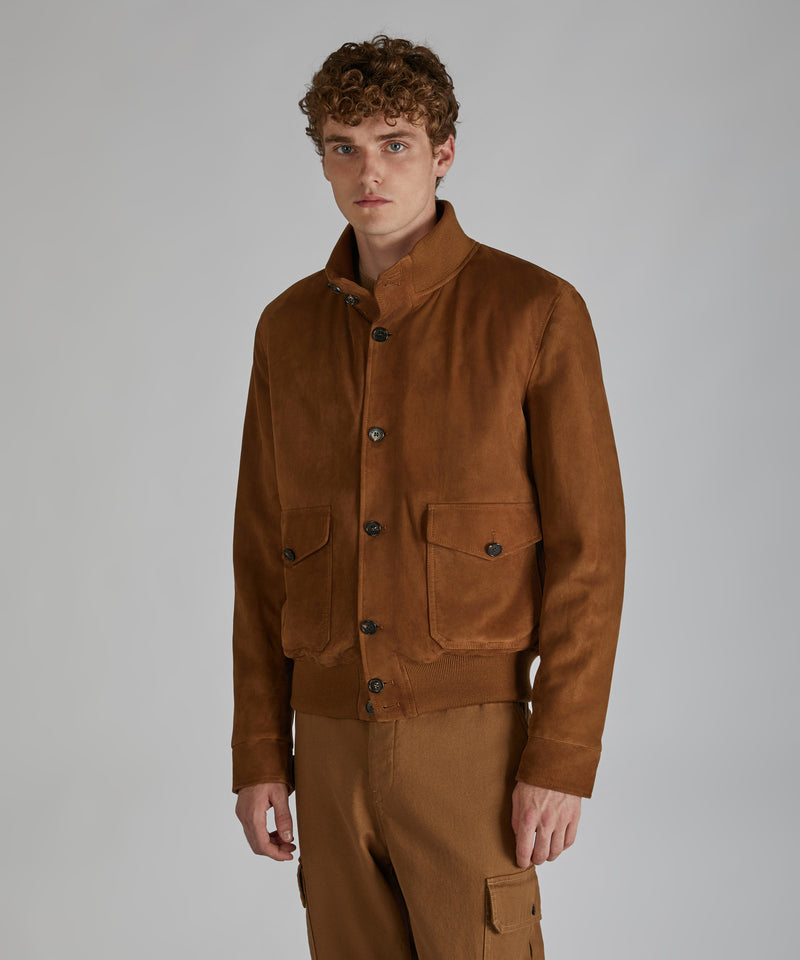 Slowear Bomber in pelle scamosciata Online