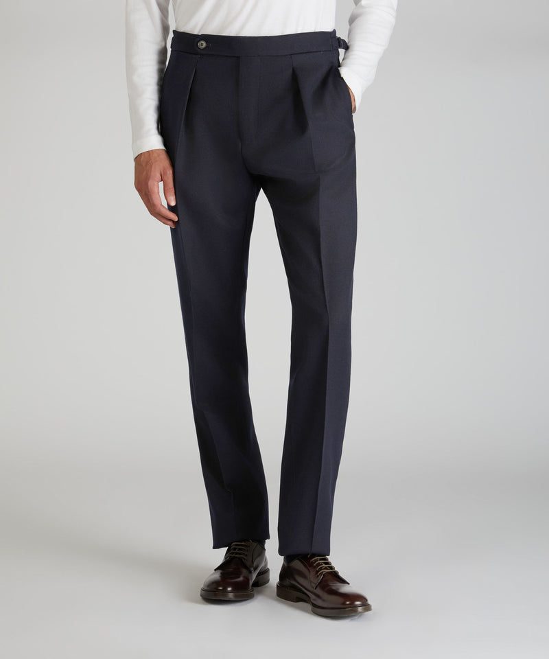Slowear Pantalone straight fit in lana mélange Offerte
