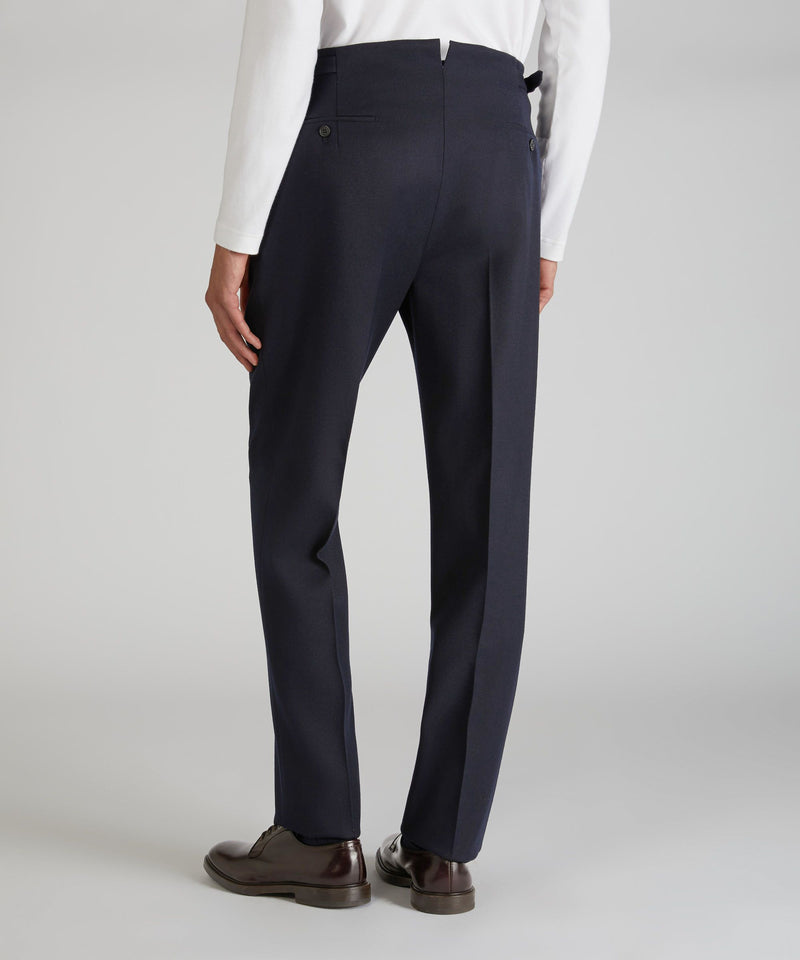 Slowear Pantalone straight fit in lana mélange Offerte