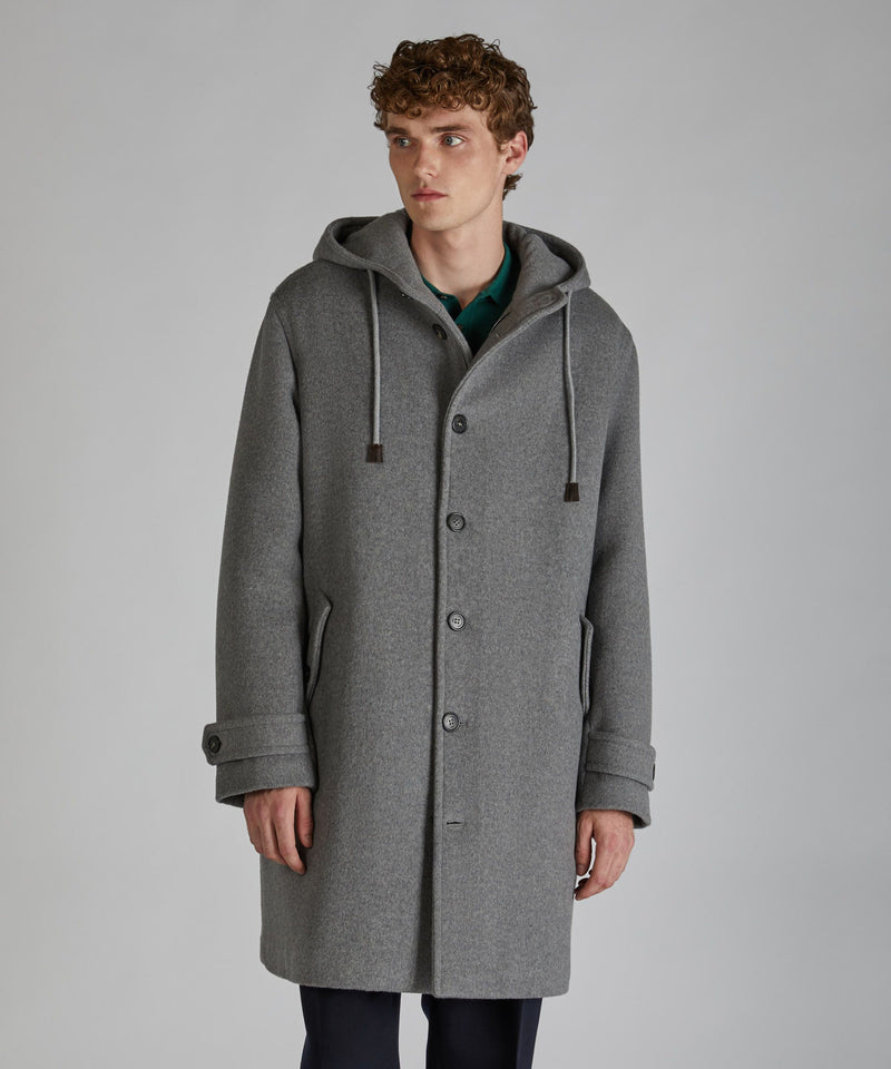 Slowear Parka in panno di lana mélange Vendita Economica