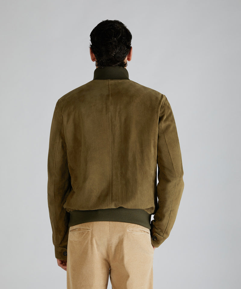 Slowear Bomber in pelle scamosciata Saldi Di Fabbrica