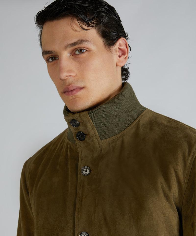 Slowear Bomber in pelle scamosciata Saldi Di Fabbrica
