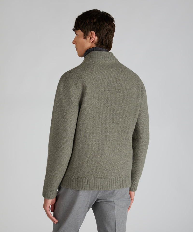Slowear Bomber slim fit in lana e cashmere In Linea
