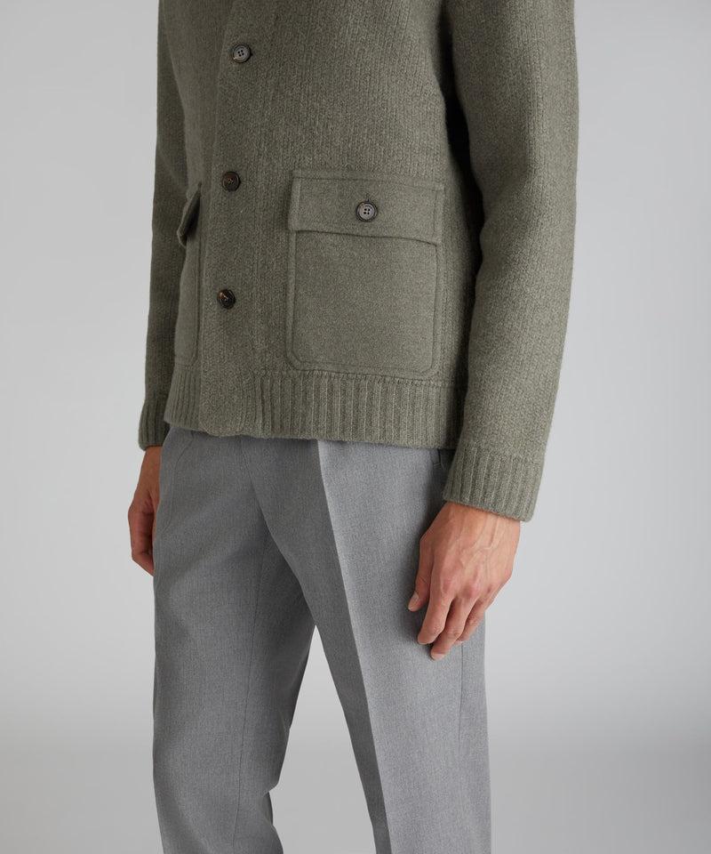 Slowear Bomber slim fit in lana e cashmere In Linea