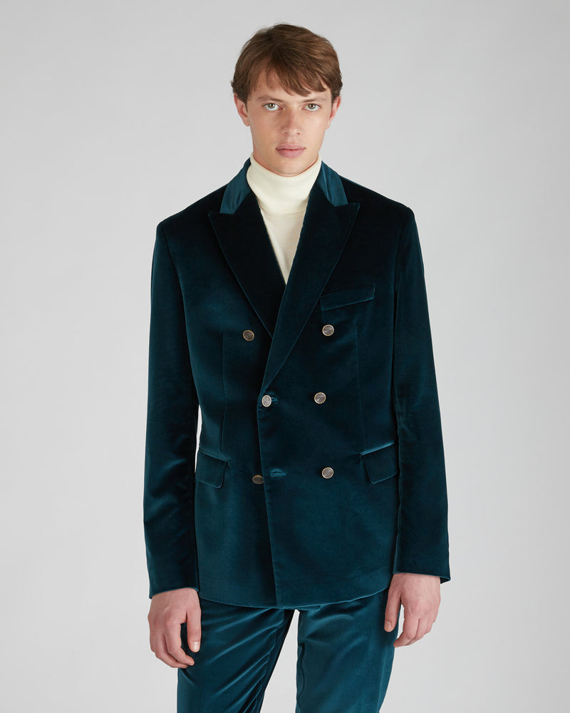 Slowear Giacca doppiopetto slim fit in velluto Qualità