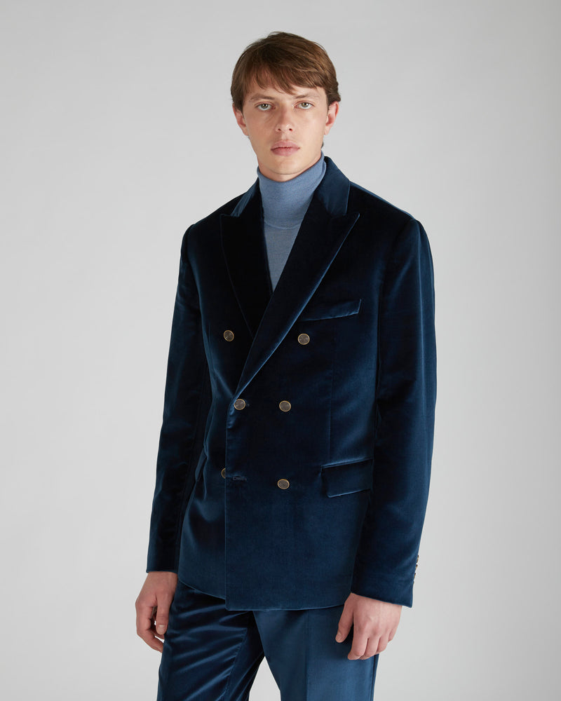 Slowear Giacca doppiopetto slim fit in velluto Vendita