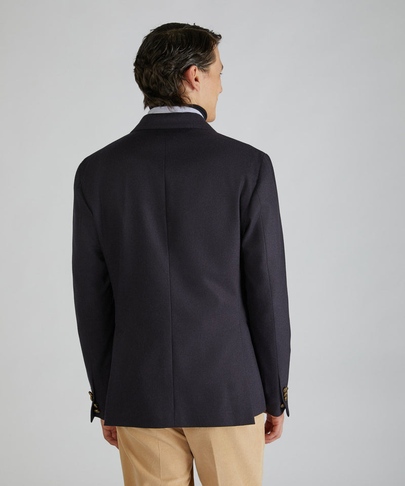 Slowear Giacca doppiopetto slim fit in flanella di lana e cashmere Promozione