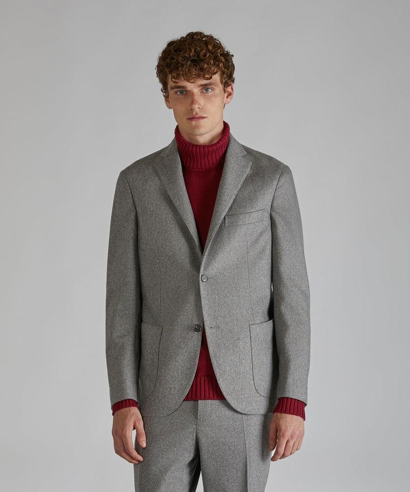 Slowear Giacca slim fit in flanella di lana e cashmere Pezzi Unici