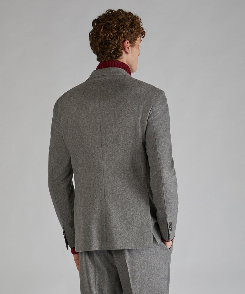 Slowear Giacca slim fit in flanella di lana e cashmere Pezzi Unici