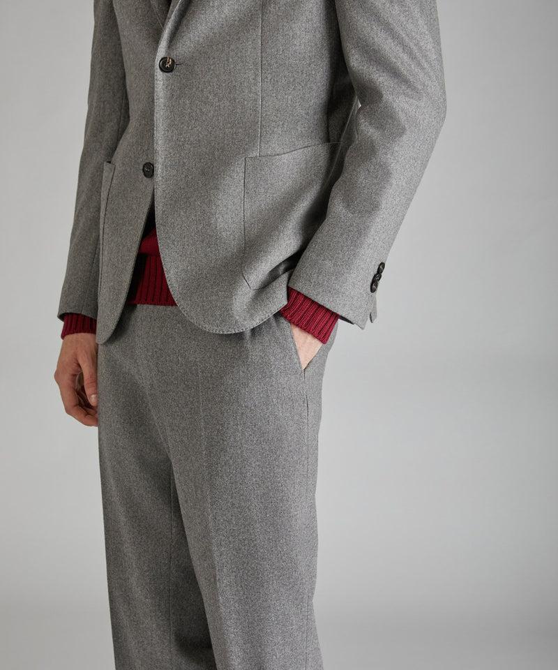 Slowear Giacca slim fit in flanella di lana e cashmere Pezzi Unici