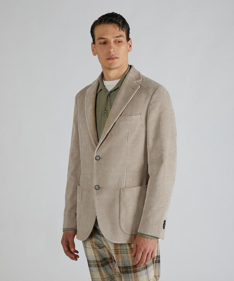 Slowear Giacca regular fit in velluto Sottocosto