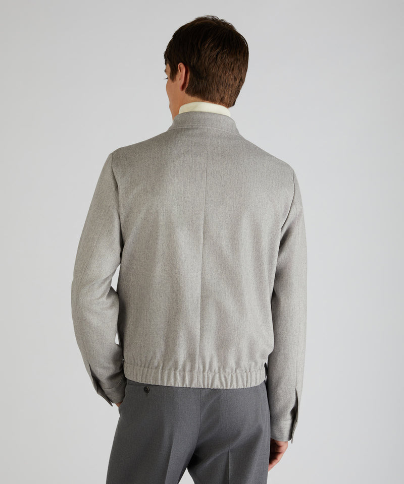 Slowear Giubbino regular fit in flanella di lana e cashmere Sconto