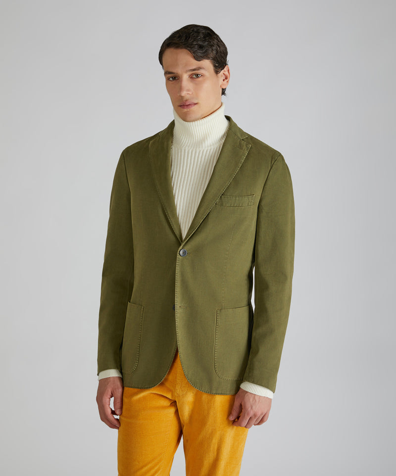 Slowear Giacca slim fit in drill di cotone e cashmere Offerte