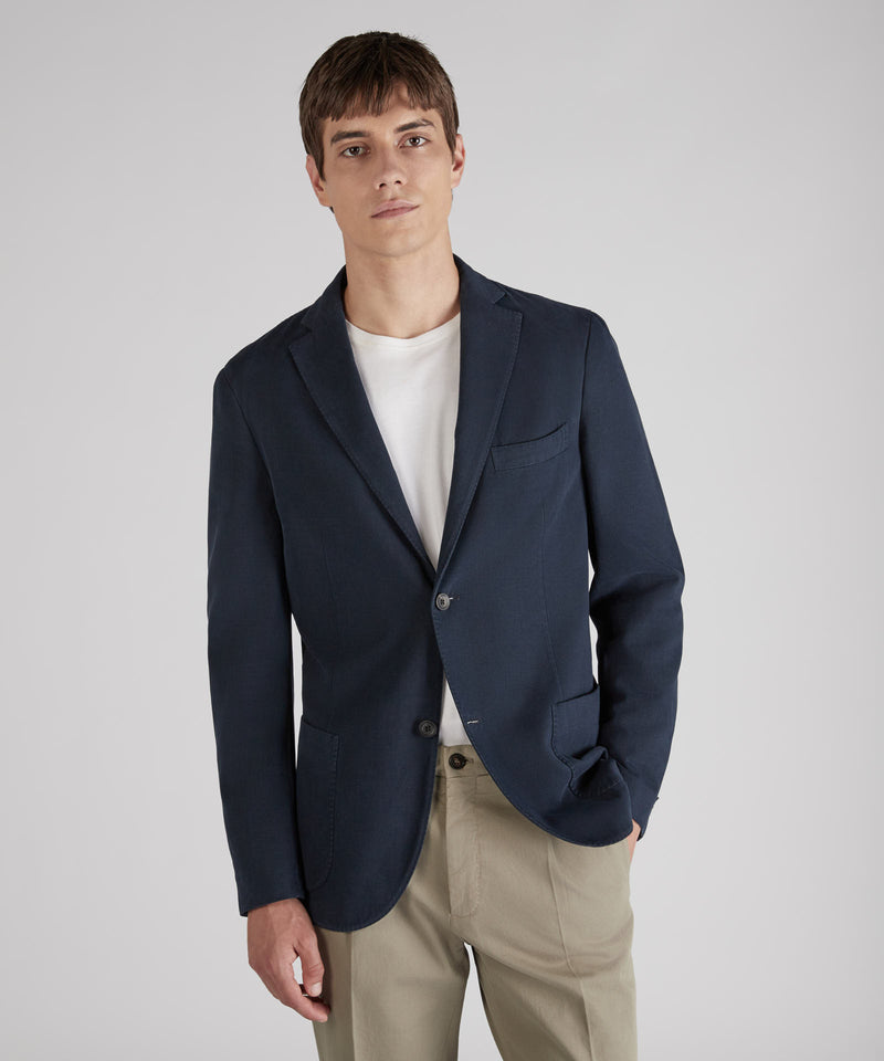 Slowear Giacca slim fit in drill di cotone e cashmere Hotsell