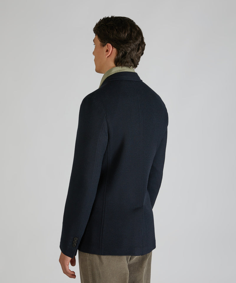 Slowear Giacca slim fit in jersey hopsack Vendita Economica