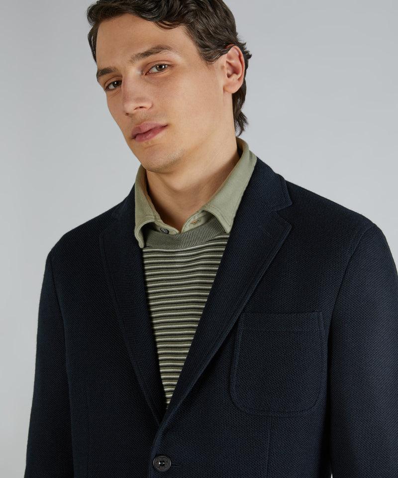 Slowear Giacca slim fit in jersey hopsack Vendita Economica
