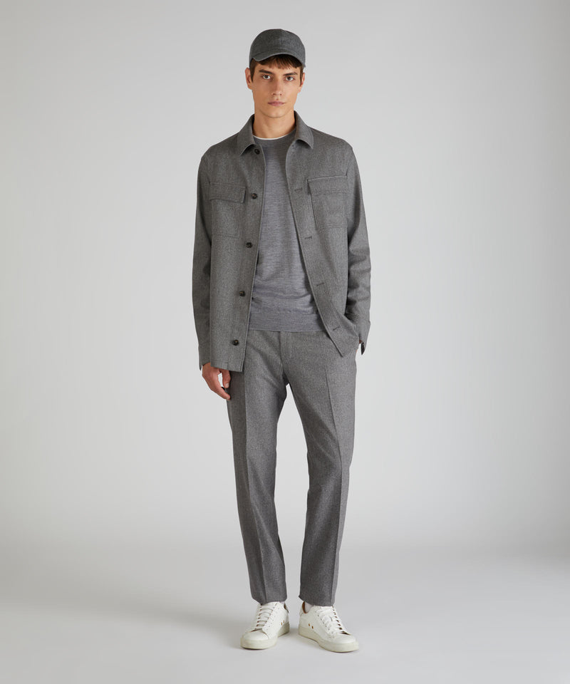 Slowear Overshirt in flanella di lana e cashmere Negozio