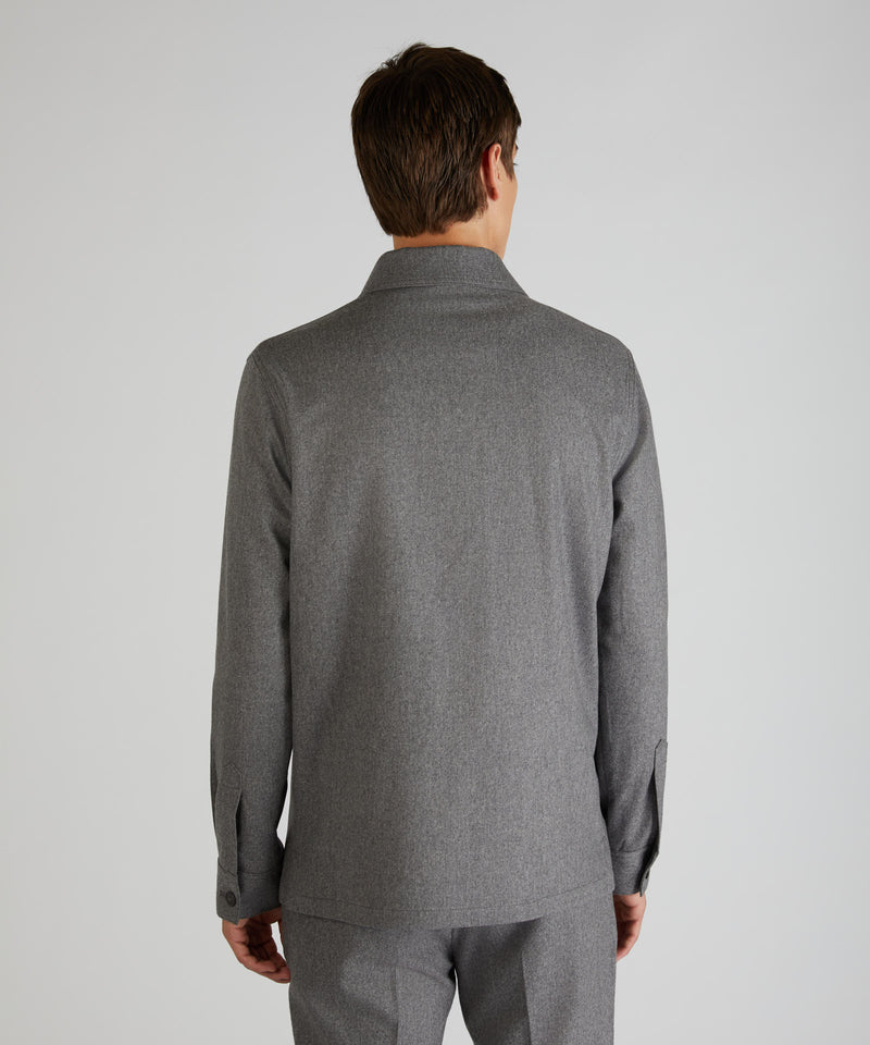 Slowear Overshirt in flanella di lana e cashmere Negozio
