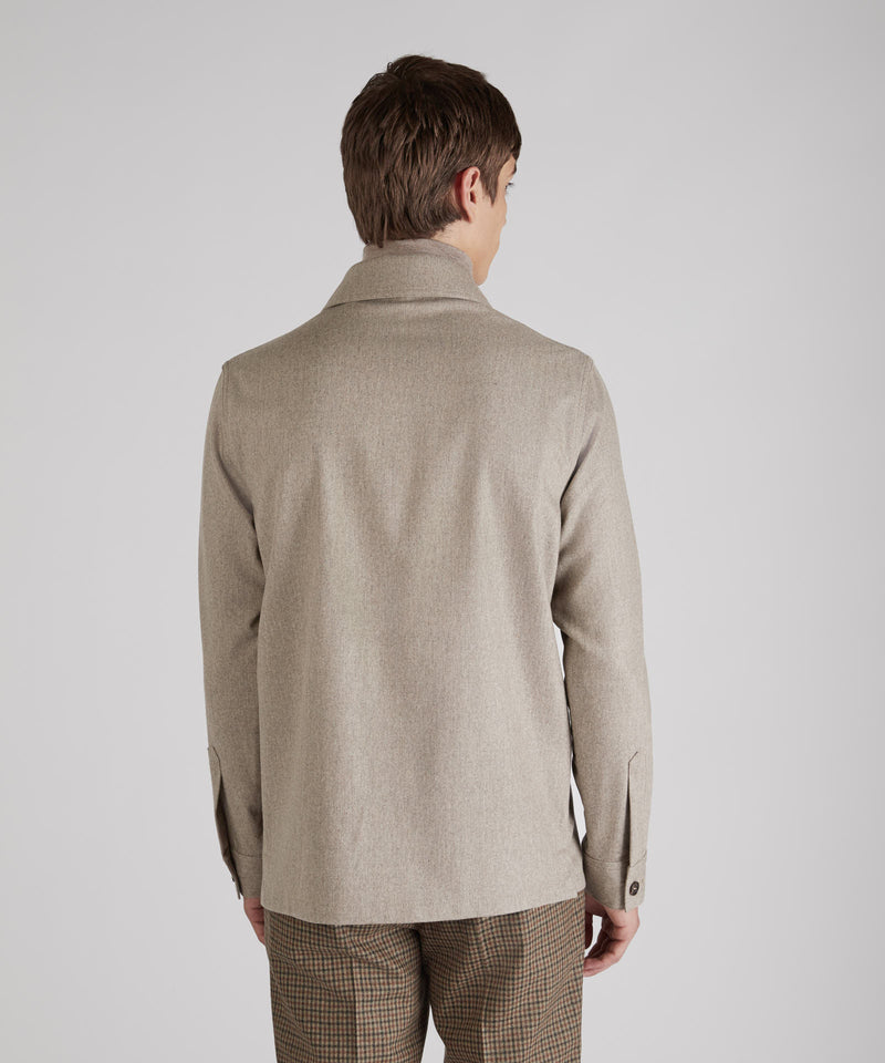 Slowear Overshirt in flanella di lana e cashmere In Saldo