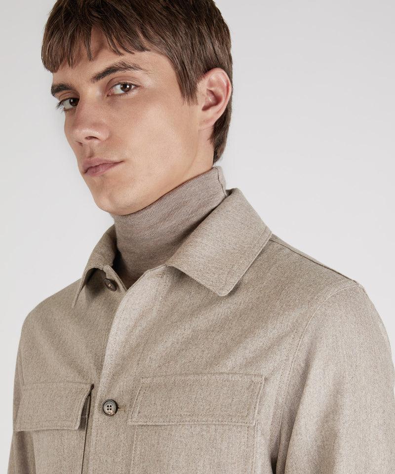 Slowear Overshirt in flanella di lana e cashmere In Saldo