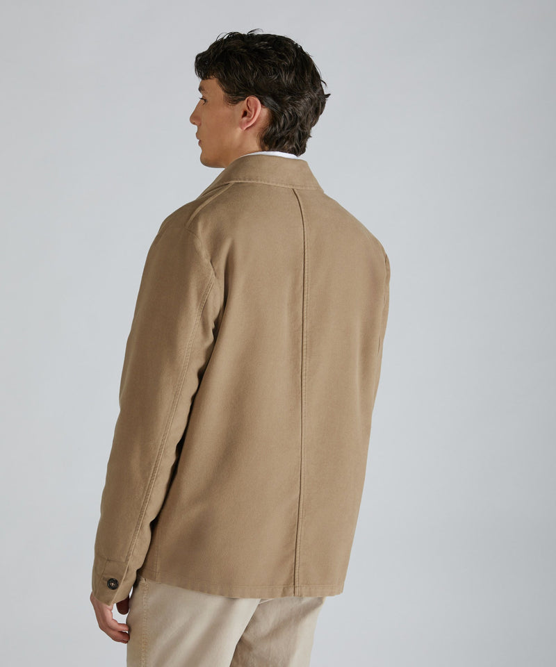 Slowear Blusa regular fit in Moleskin Italy