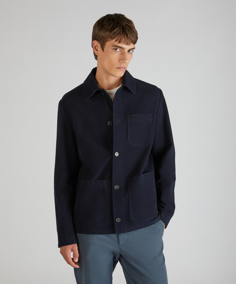 Slowear Blusa regular fit in Moleskin Italia