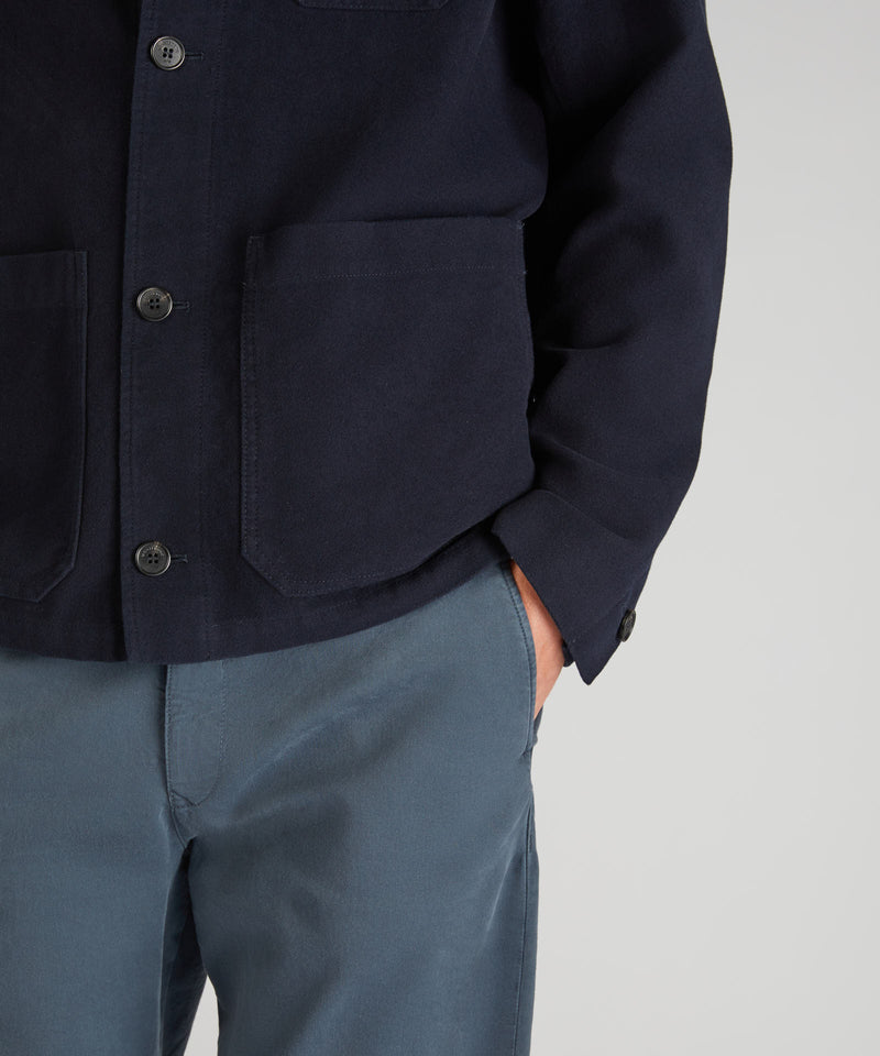 Slowear Blusa regular fit in Moleskin Italia