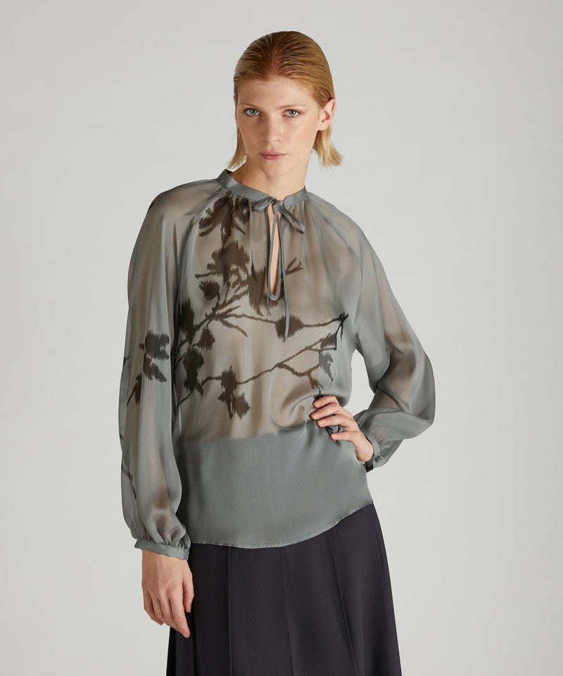 Slowear Camicia wide fit in chiffon di seta Novità