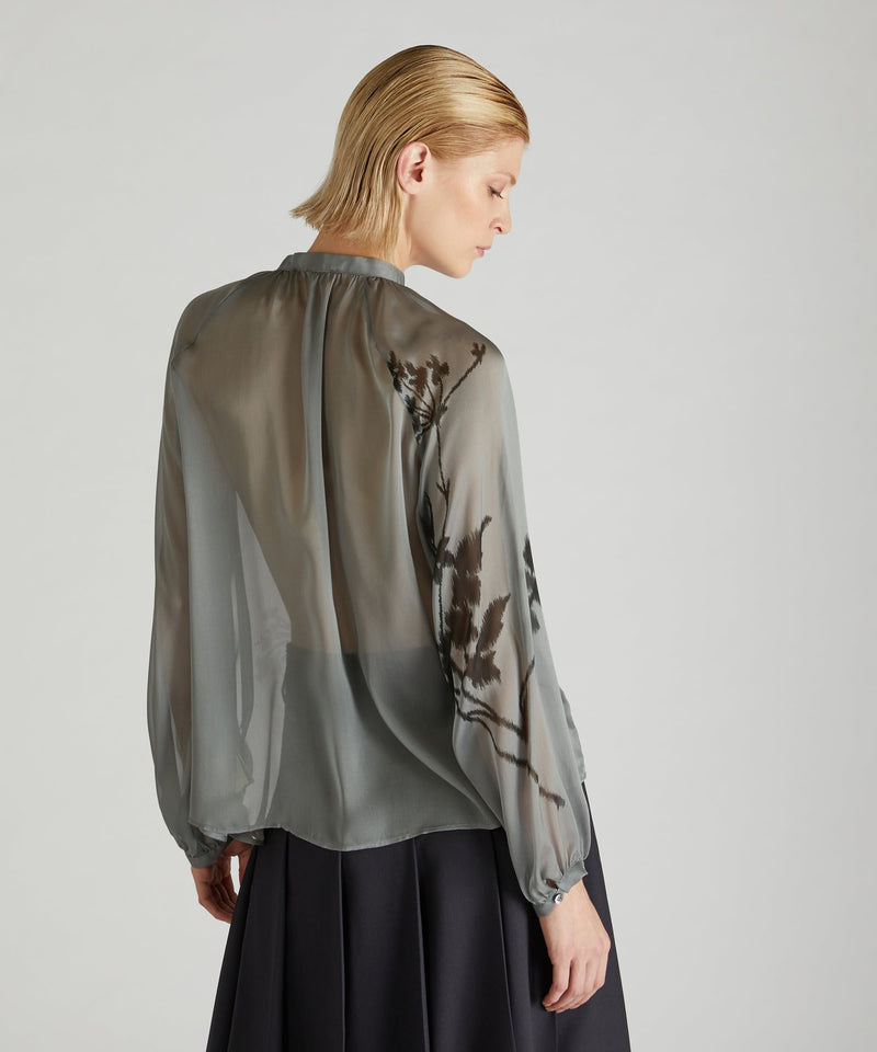 Slowear Camicia wide fit in chiffon di seta Novità