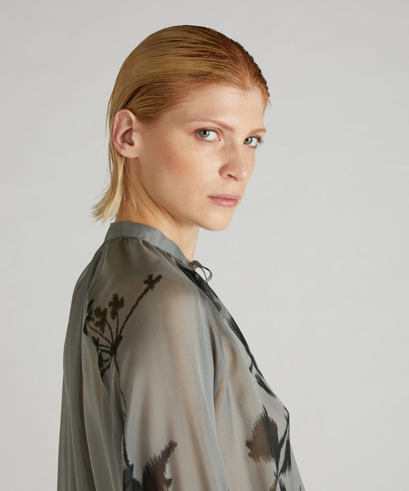 Slowear Camicia wide fit in chiffon di seta Novità