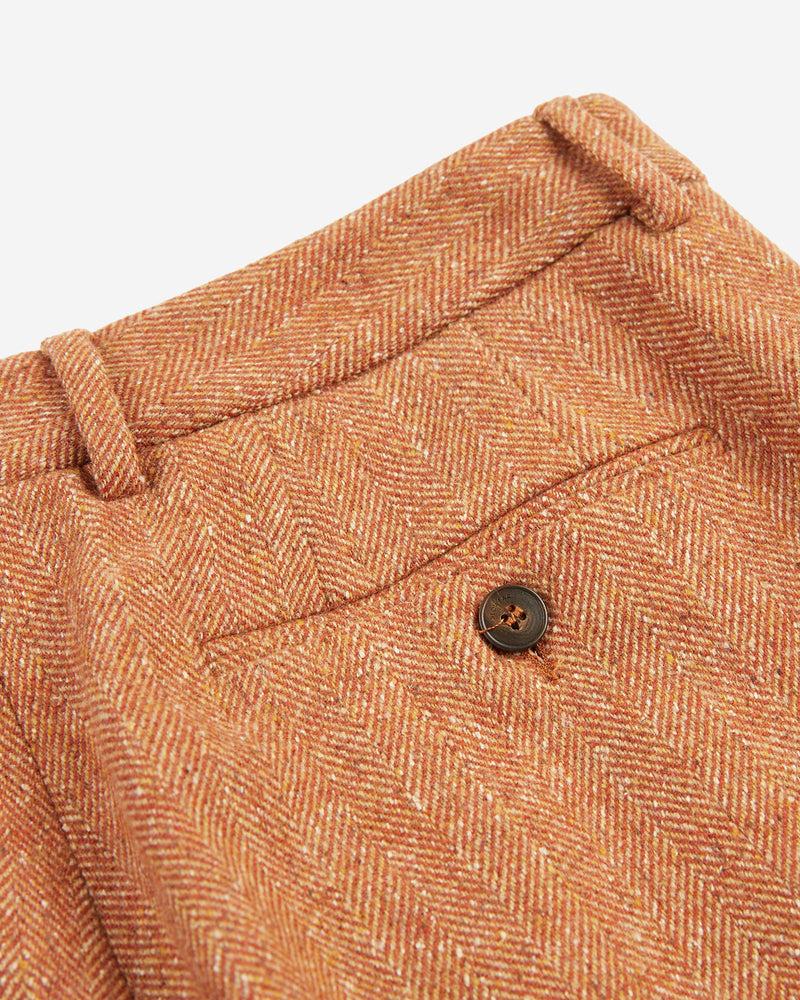 Slowear Pantalone regular in chevron di misto lana In Vendita
