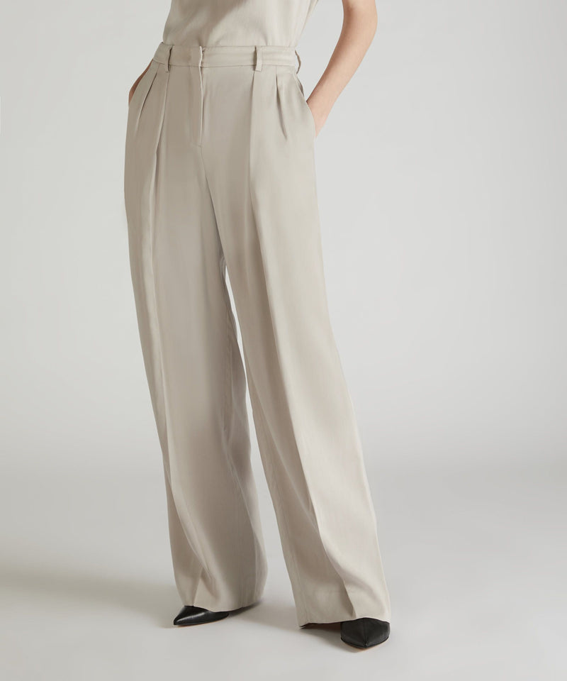 Slowear Pantalone wide fit in lyocell Vendita Calda