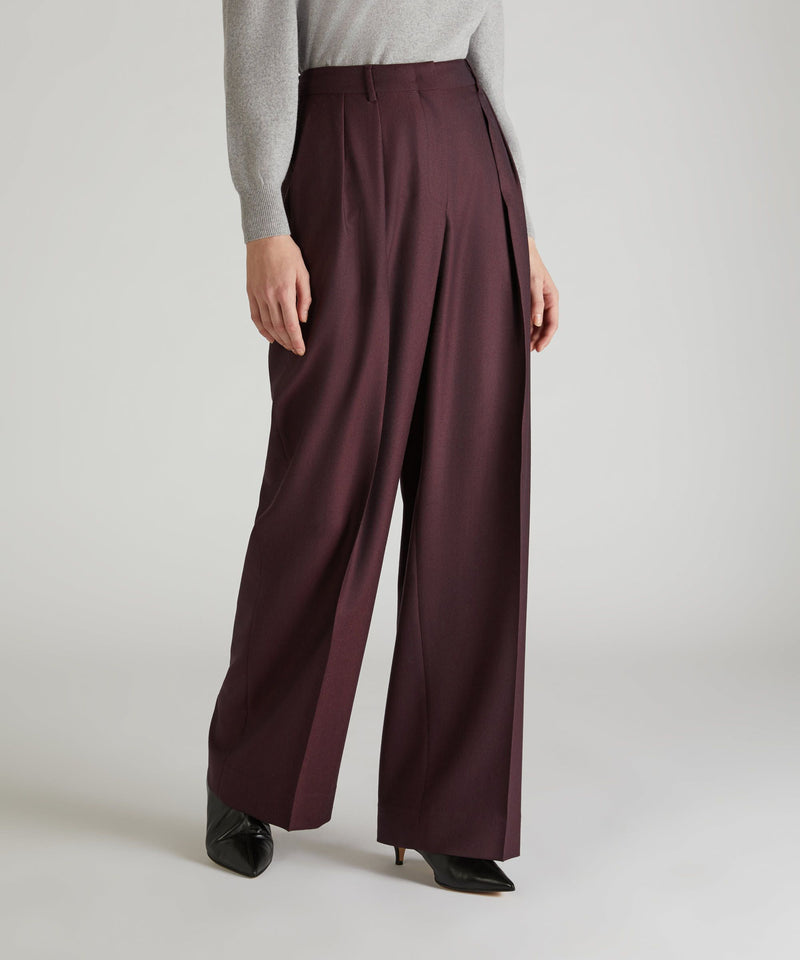 Slowear Pantalone wide fit in flanella Vendita Economica