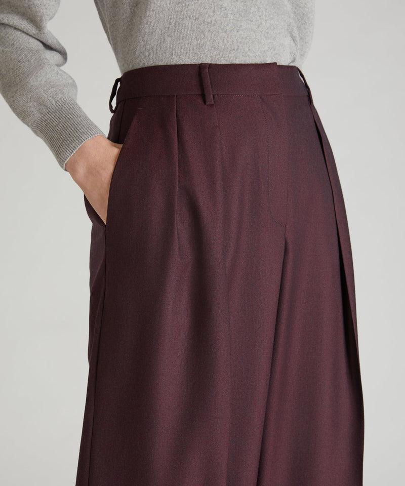 Slowear Pantalone wide fit in flanella Vendita Economica