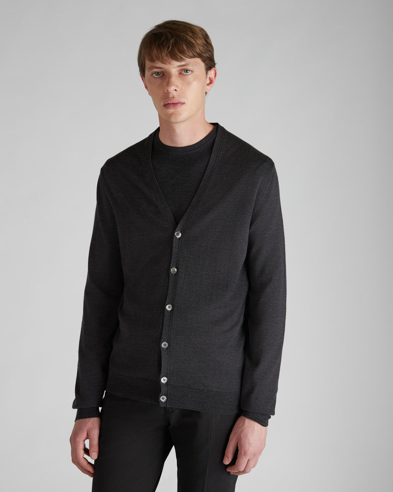 Slowear Cardigan slim fit in Flexwool certificato Economico
