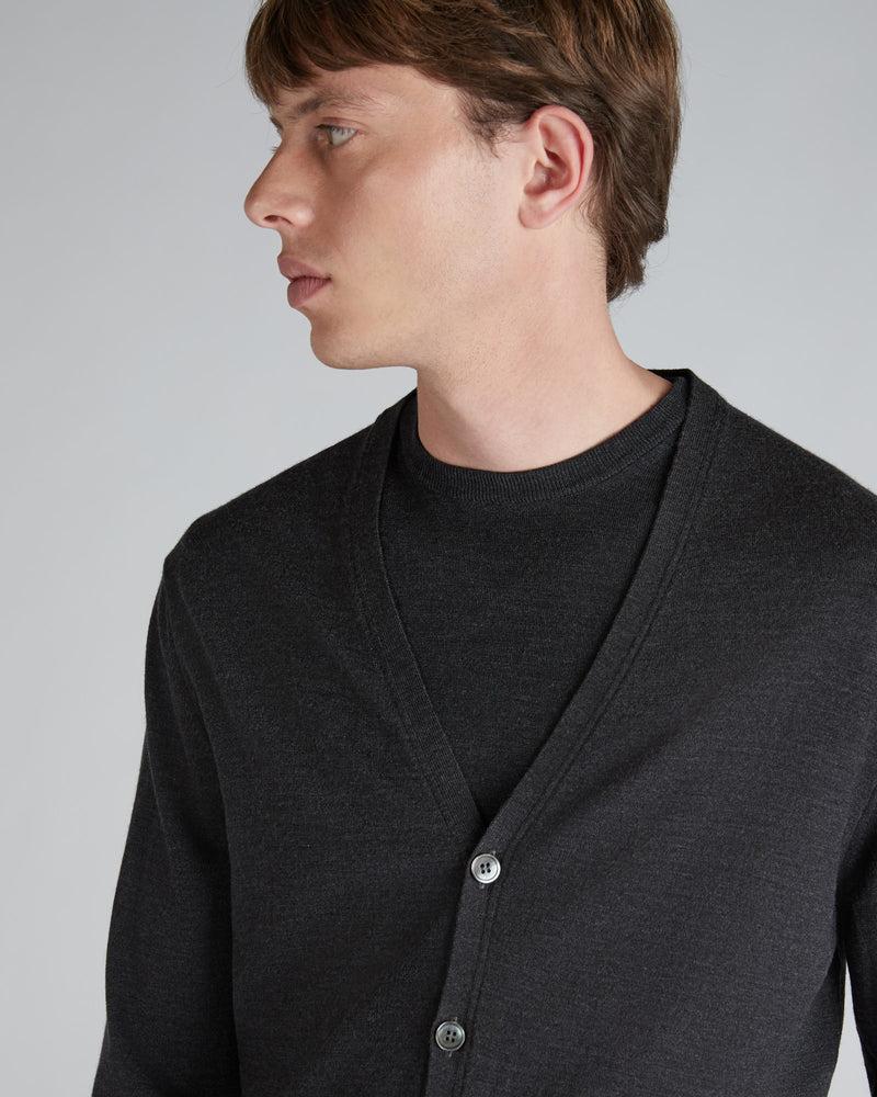 Slowear Cardigan slim fit in Flexwool certificato Economico