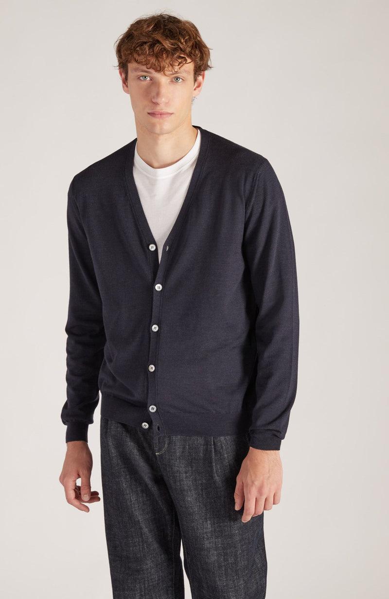 Slowear Cardigan slim fit in Flexwool certificato Outlet