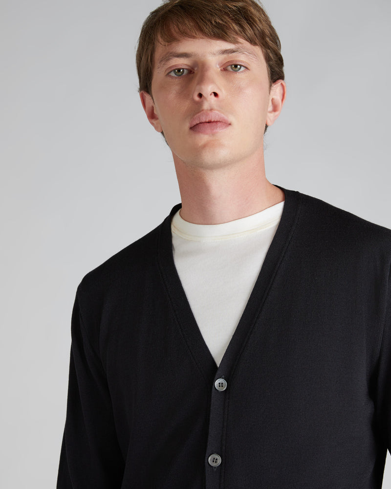 Slowear Cardigan slim fit in Flexwool certificato In Vendita