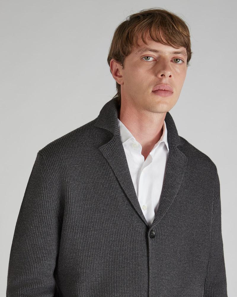 Slowear Giacca slim fit in lana merinos certificata a costa Saldi