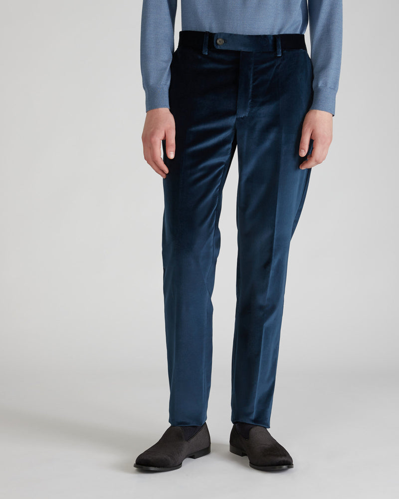 Slowear Pantalone tapered fit in velluto Vendita Calda