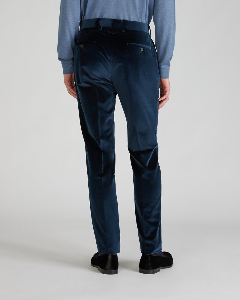 Slowear Pantalone tapered fit in velluto Vendita Calda