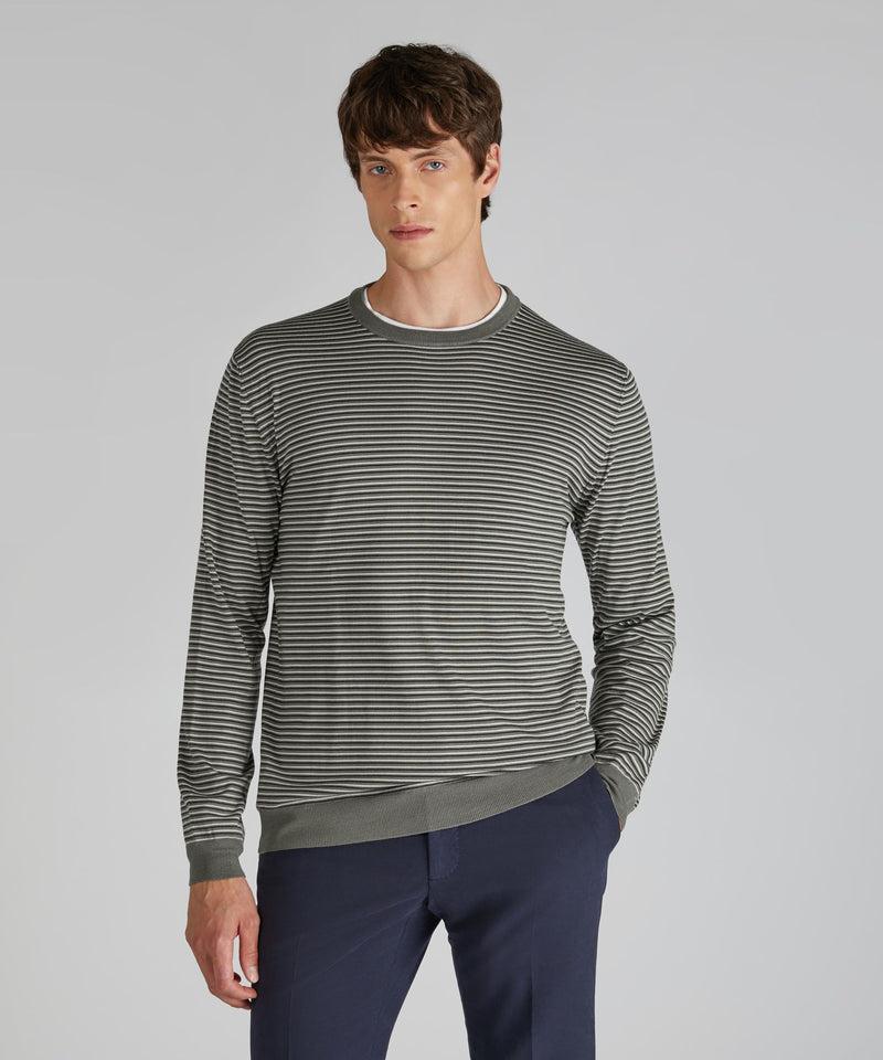 Slowear Girocollo slim fit in Flexwool Vendite Flash