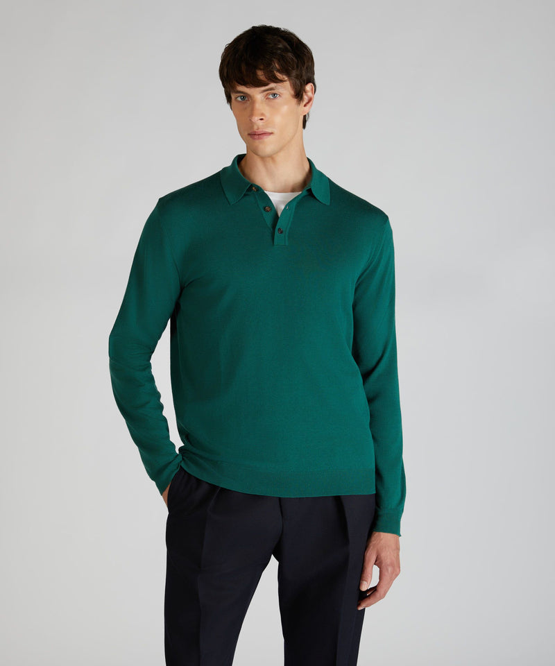Slowear Polo slim fit in Flexwool Negozio