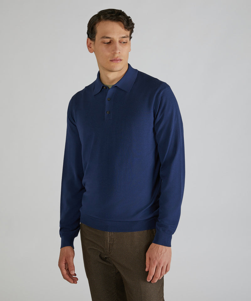 Slowear Polo slim fit in Flexwool Nuova