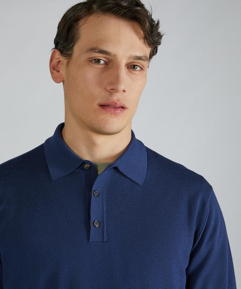 Slowear Polo slim fit in Flexwool Nuova