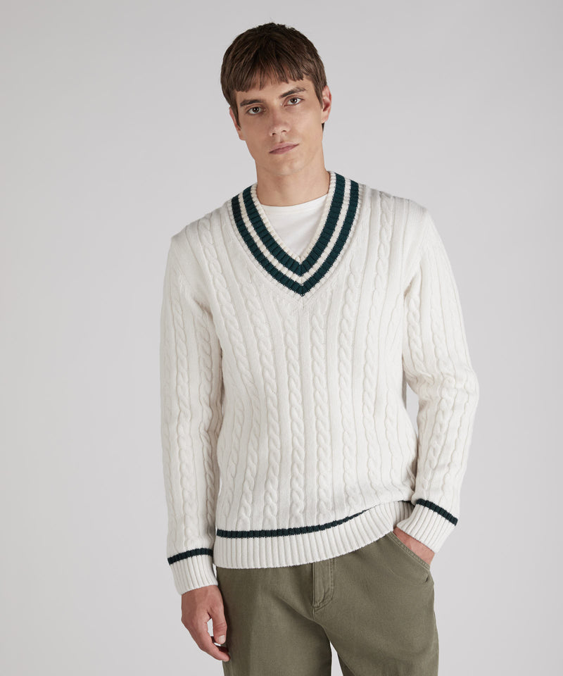 Slowear Maglia con scollo a V in lana Geelong Italia