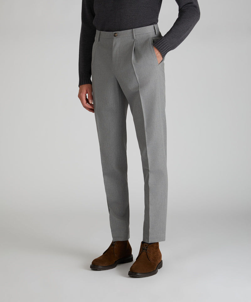 Slowear Pantalone tapered fit in twill di cotone e lana Promozione